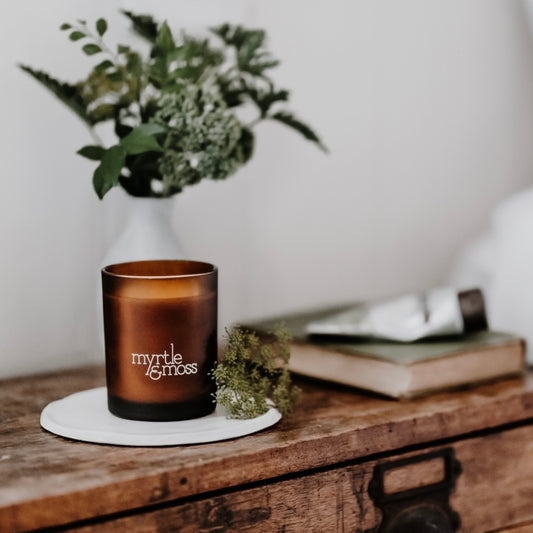 Myrtle & Moss Soy wax candle
