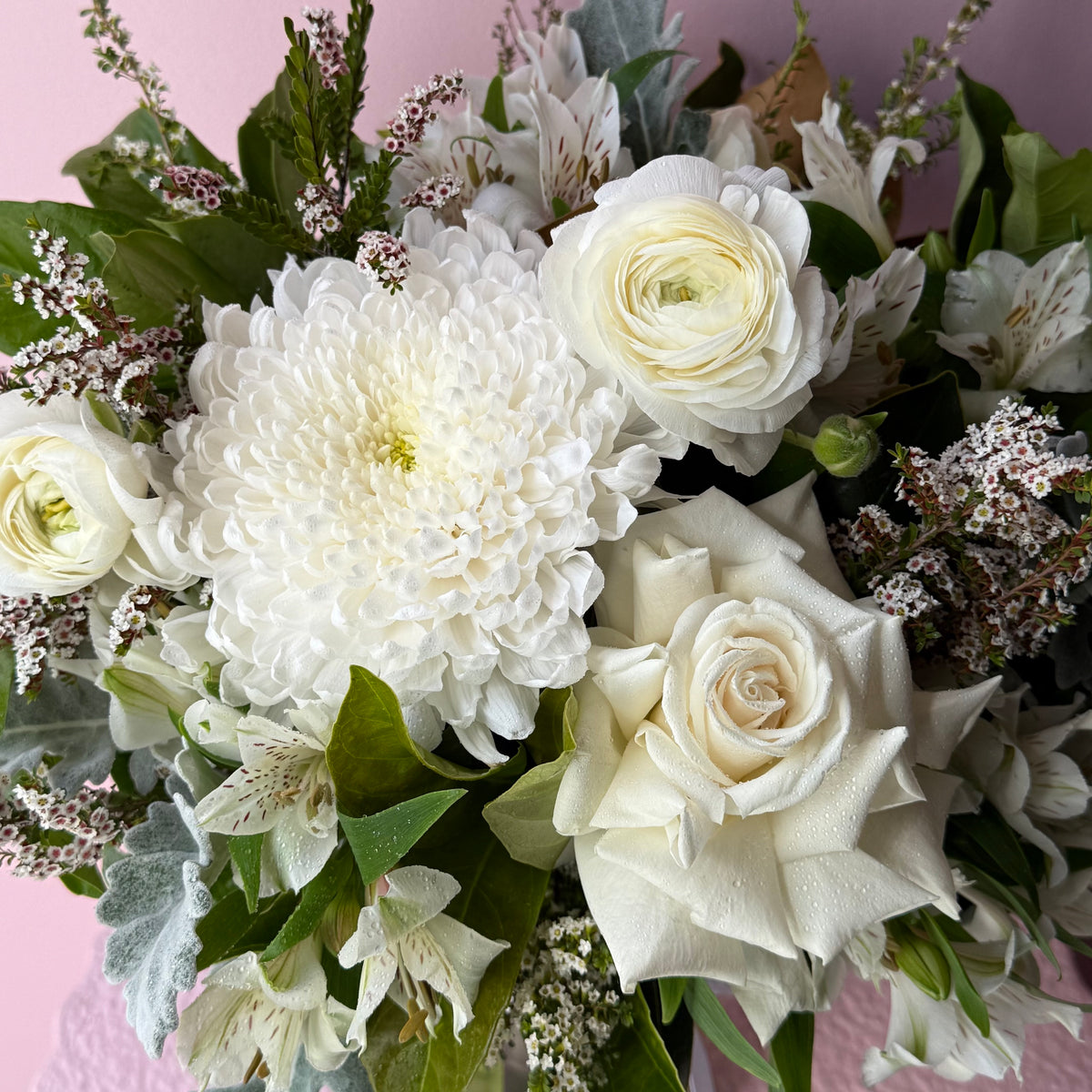 White Posy Jar